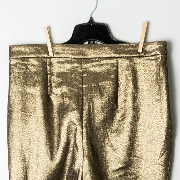 NWT INC Gold Metallic Bootcut Pants  - sz 14 - Picture 3 of 8